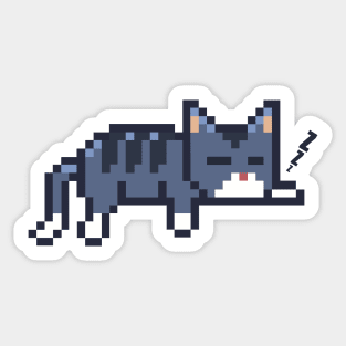 Pixel Art Cute Cat Sleeping Sticker